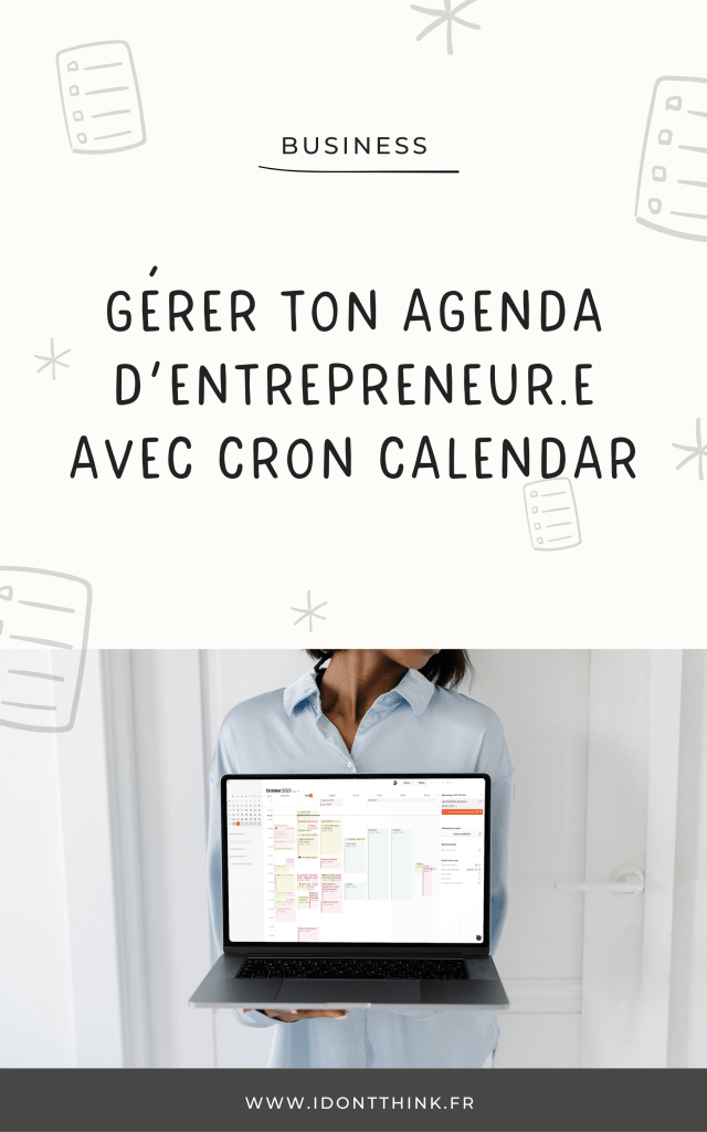 Gérer ton agenda d'entrepreneur.e avec Cron Calendar