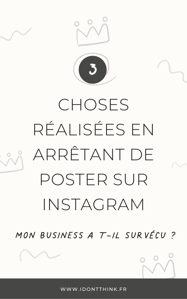 J'ai arrêté de poster sur Instagram
