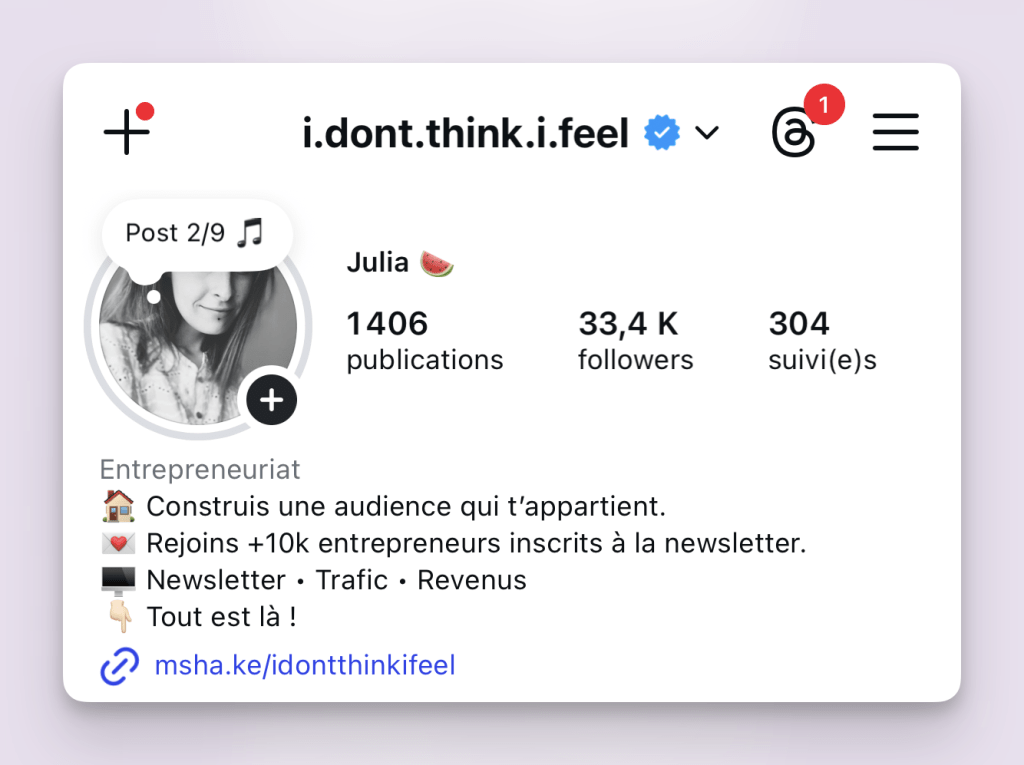 Bio Instagram