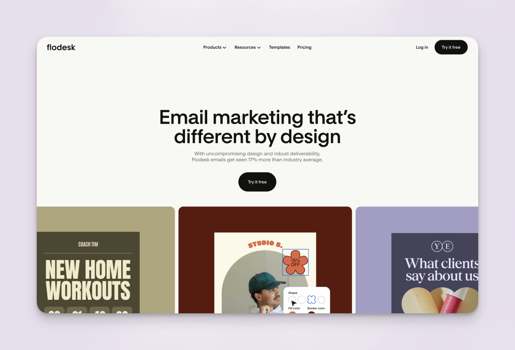 Flodesk newsletter